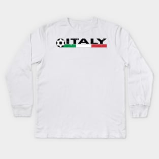 Italy Football Fan. Italy Soccer Design Kids Long Sleeve T-Shirt